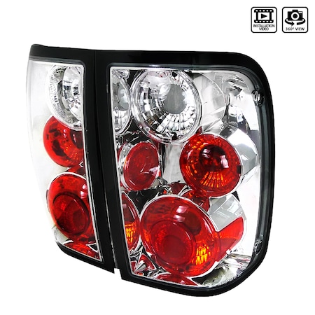 Spec-D Tuning 01-03 Ford Ranger Altezza Tail Light Chrome LT-RAN01-TM